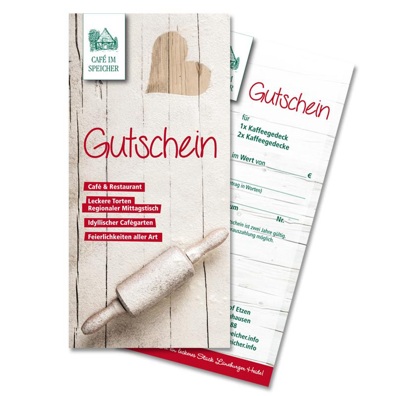 Geschenkgutschein Cafe im Speicher, Amelinghausen